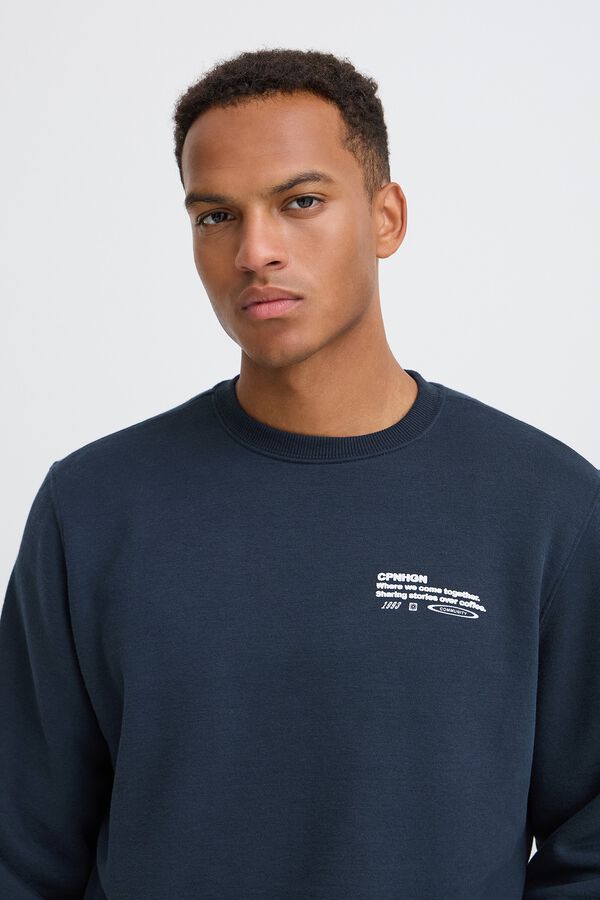 Blend Round neck sweatshirt bleu