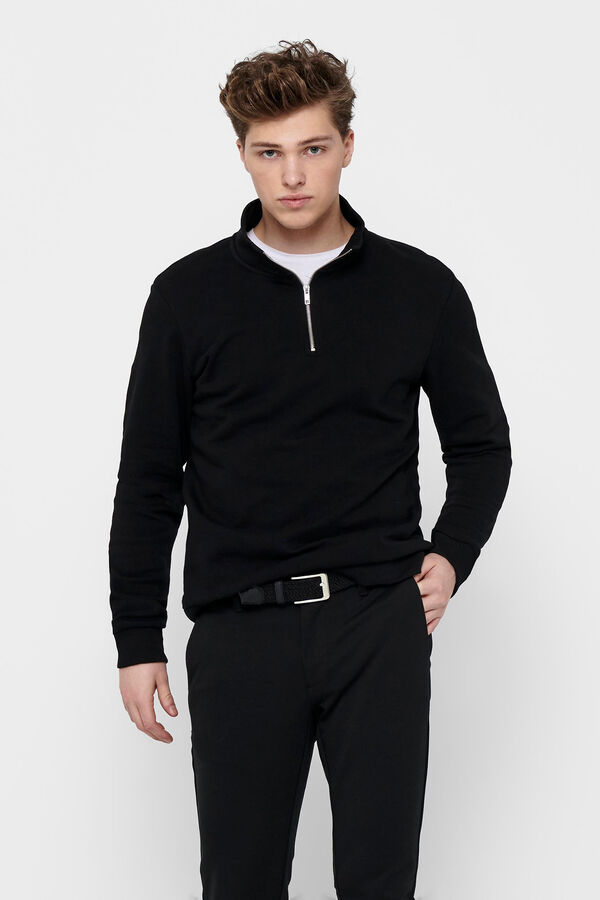 Only & Sons Jersey con cuello alto negro