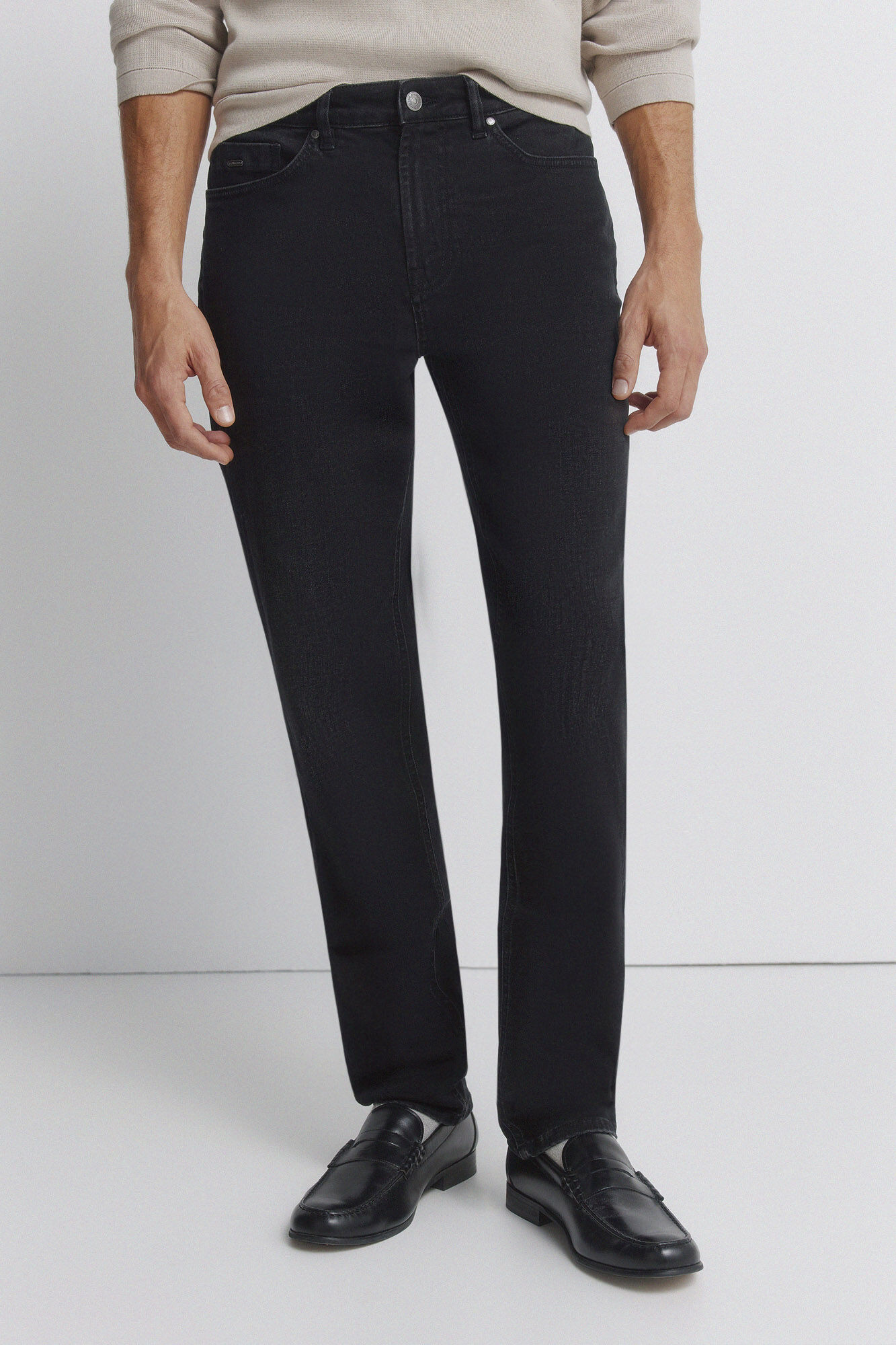 Springfield Jeans preto lavado skinny fit