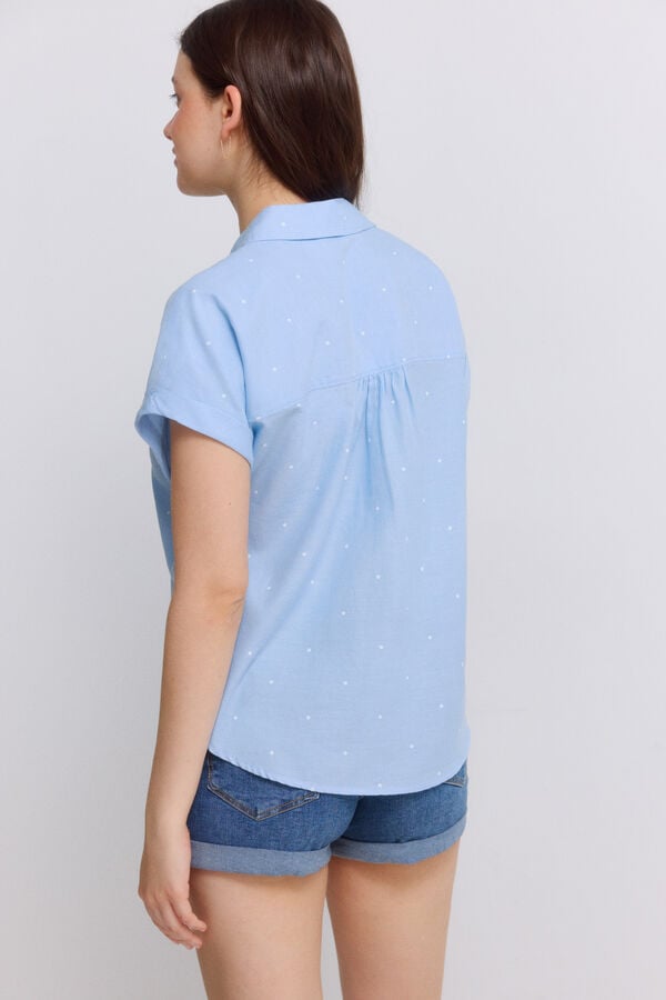 Springfield Flap collar blouse blue