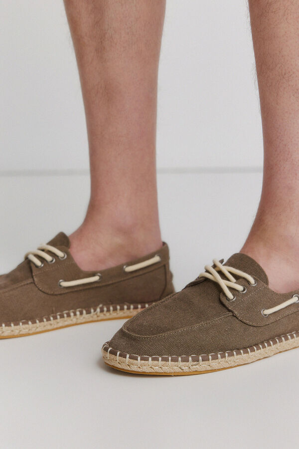Springfield Cotton lace boat shoe nude