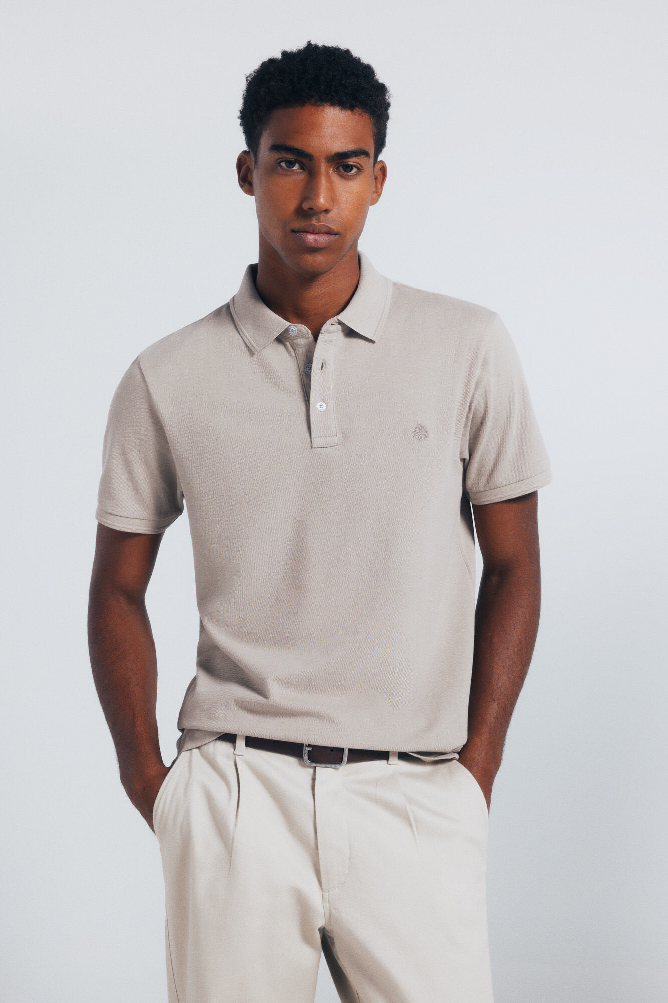 Springfield Slim fit piqu&eacute; polo shirt