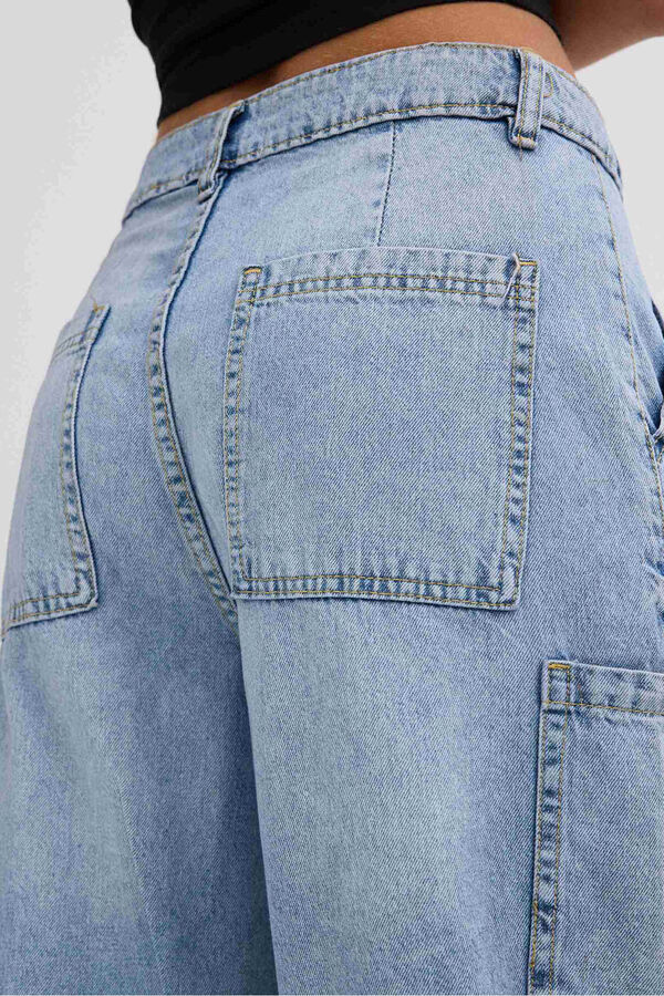 Inside Cal&ccedil;a Jeans de Perna Larga com Bolsos azul