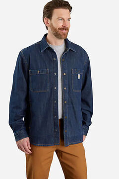 Carhartt Sobrecamisa em denim com bolsos