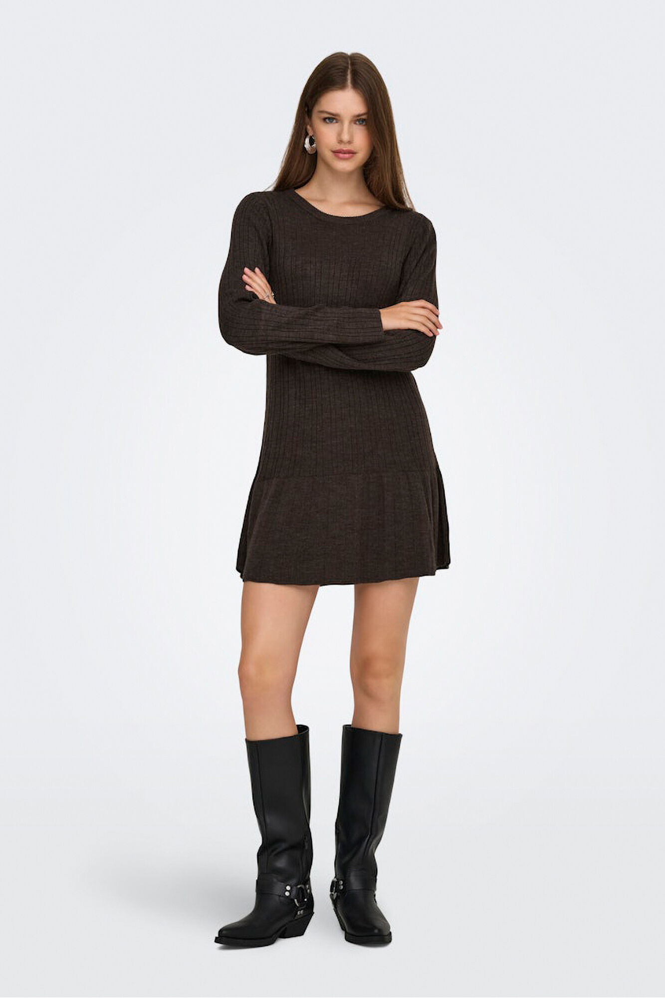 Only Vestido curto com folho