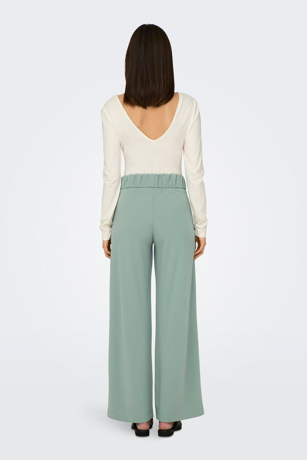 Springfield Long wide-fit trousers green