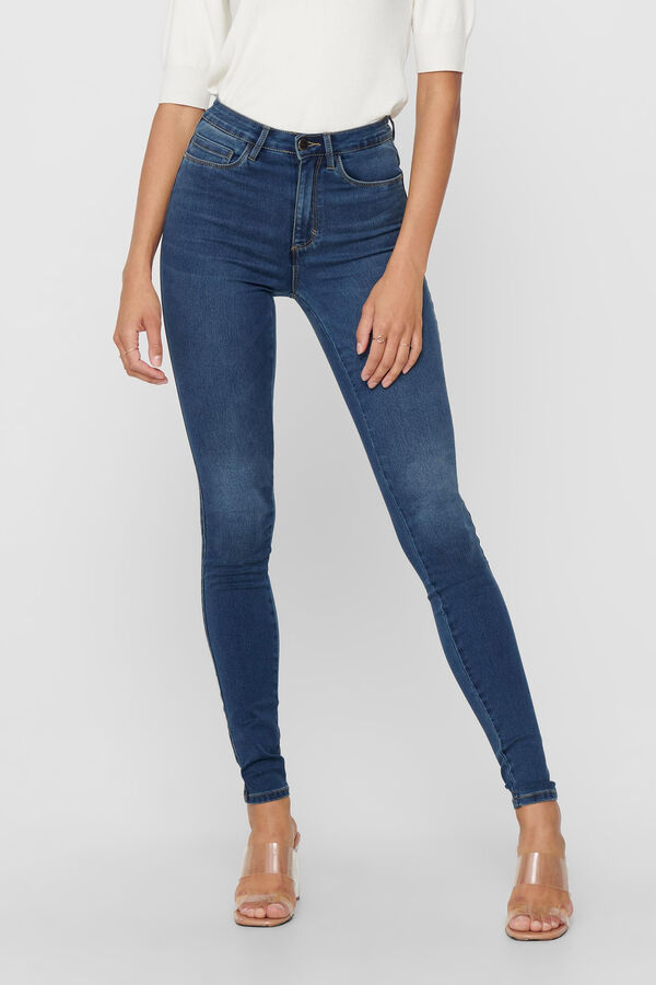 Springfield Jeans Skinny tiro alto azul medio