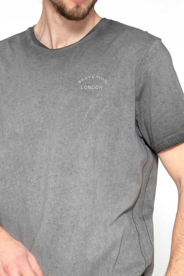 Springfield Printed short-sleeved T-shirt  gris