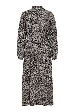 Only Vestido largo camisero de gasa