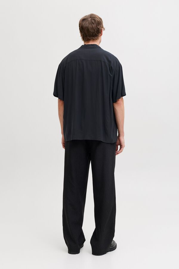 Jack & Jones Camisa relaxed fit viscosa negro