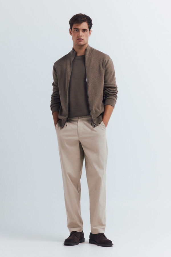 Springfield Milano zip fastening cardigan nude