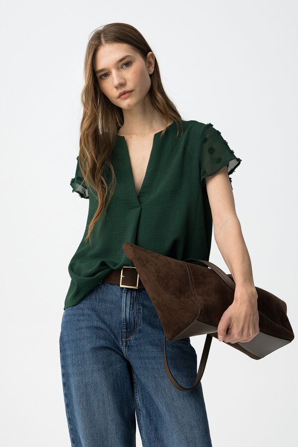 Tiffosi Blusa manga corta verde