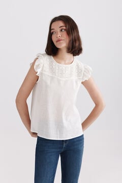 Springfield Crochet ruffle blouse
