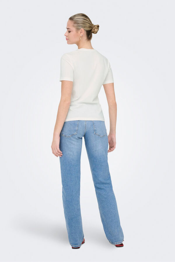 Only Front text T-shirt white