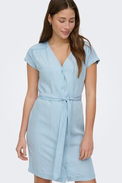 Only Vestido corto de tencel azul