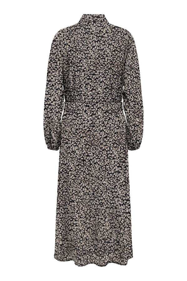 Only Vestido largo camisero de gasa estampado