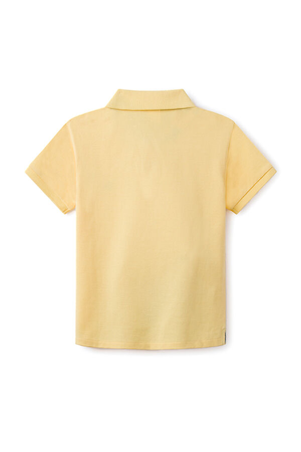 Springfield Sima galléros póló, fiúknak sárga