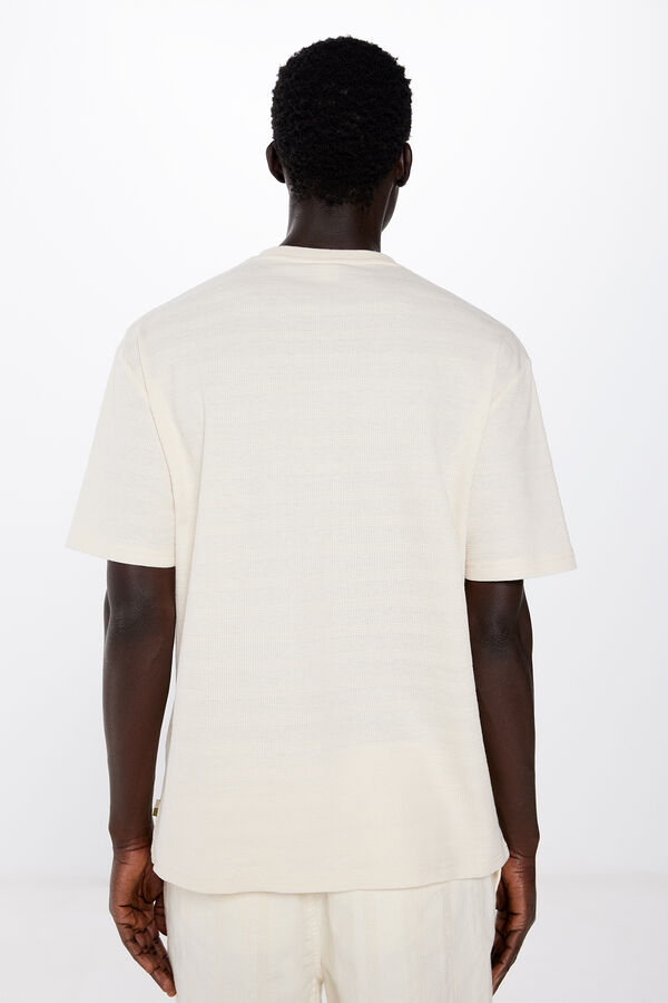 Springfield Camiseta estructura rayada estampado fondo blanco