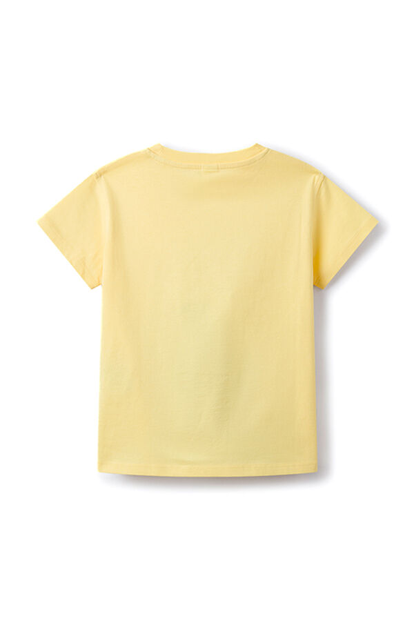 Springfield T-shirt margaridas crochet menina mostarda