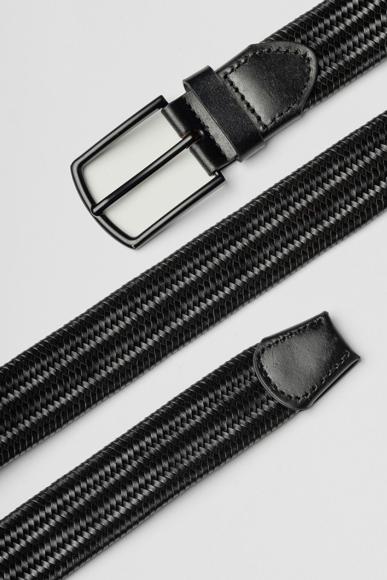 Celopman Cintur&oacute;n Trenzado Negro