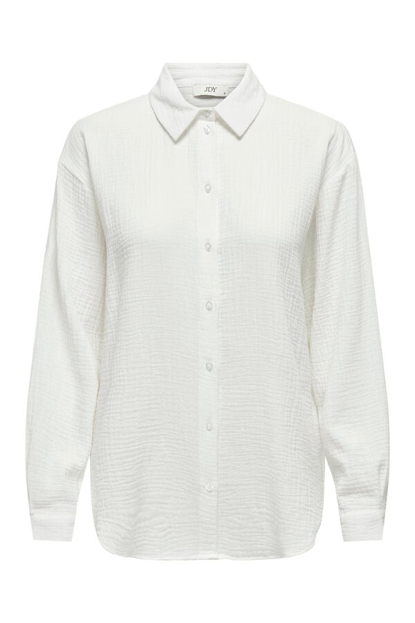 Springfield Button-up shirt with long sleeves white