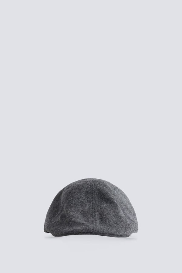 Springfield Textured flat cap grey