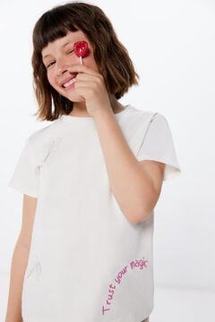 Springfield Girls' dragonfly T-shirt with tulle camel