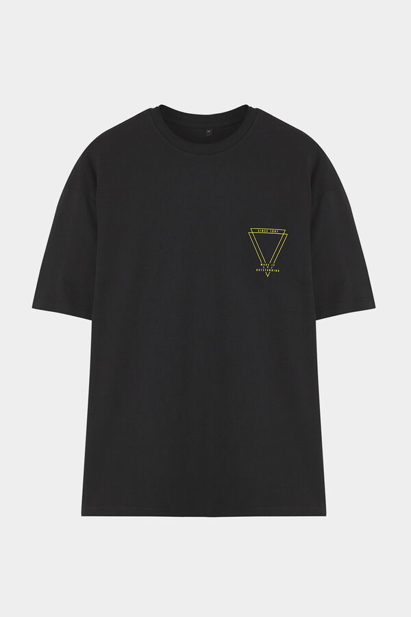 Trendyol Camiseta oversize manga corta negro