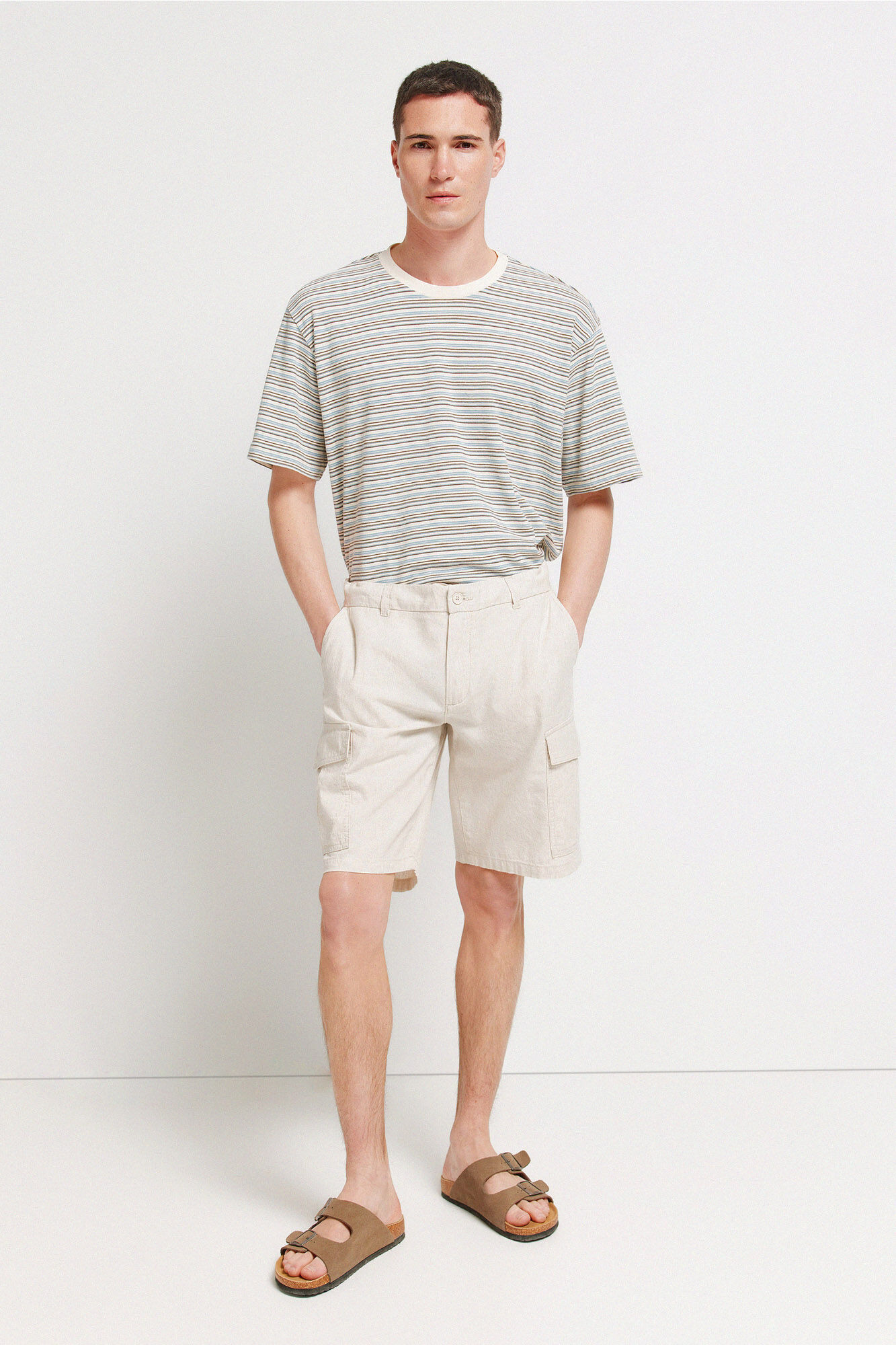 Springfield Linen comfort fit Bermuda shorts