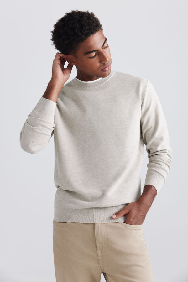 Springfield Structure knit jumper nude