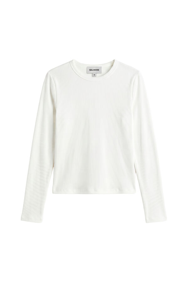 Balmohk Knit polo neck jumper white