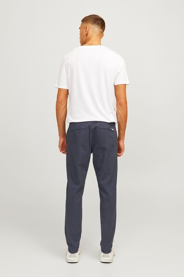 JJ REBEL Slim Fit Chinohose Blau