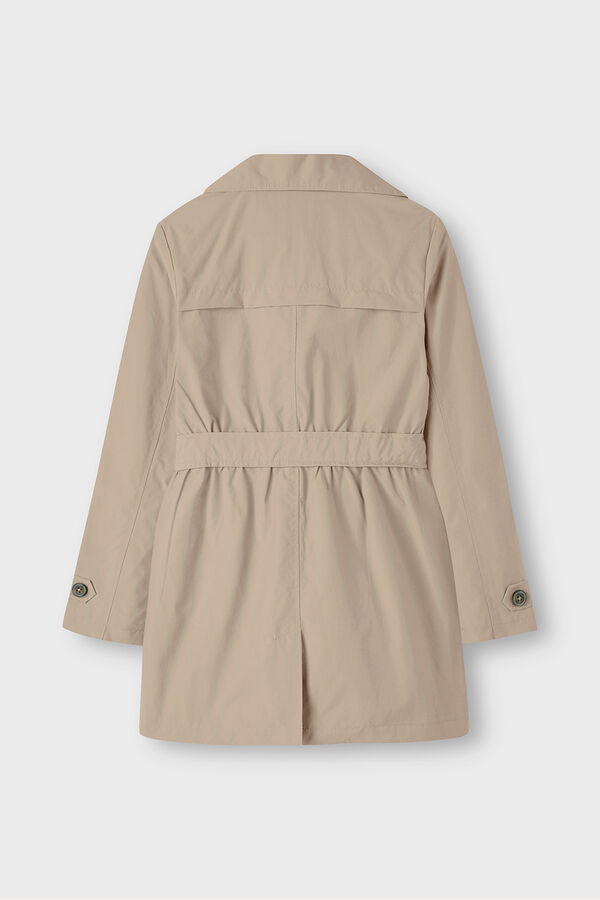 Name It Belted trench coat nude