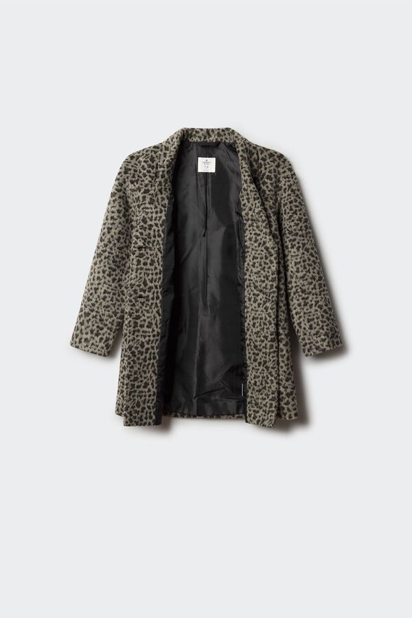 Springfield Kids Sobretudo estampado animal para meninas cinzento