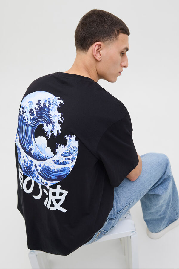 Jack & Jones T-shirt with back print black