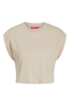 Springfield Camiseta crop sin mangas de mujer marrón
