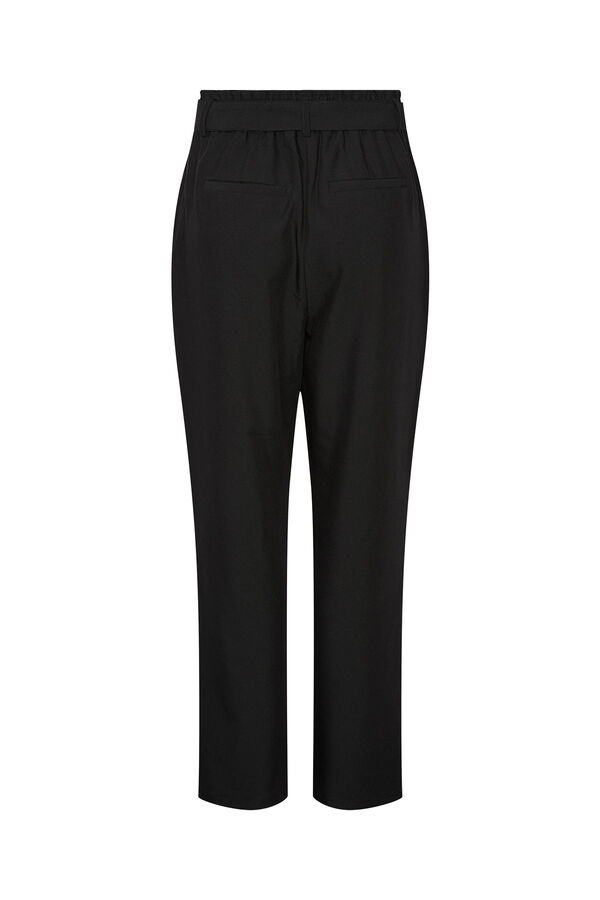 Springfield High waist straight trousers black