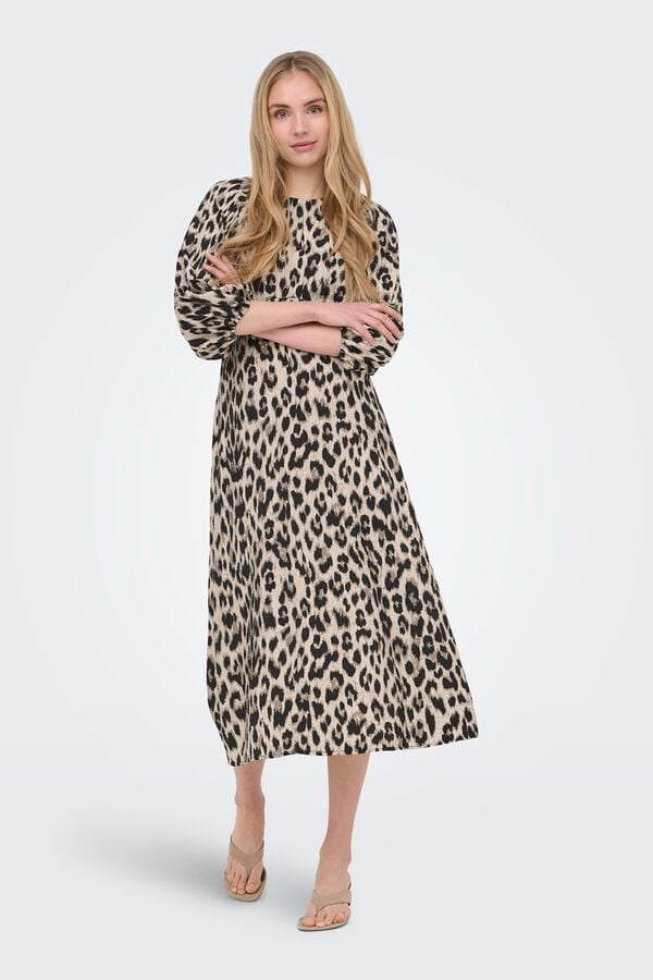 Only Vestido midi de lunares estampado