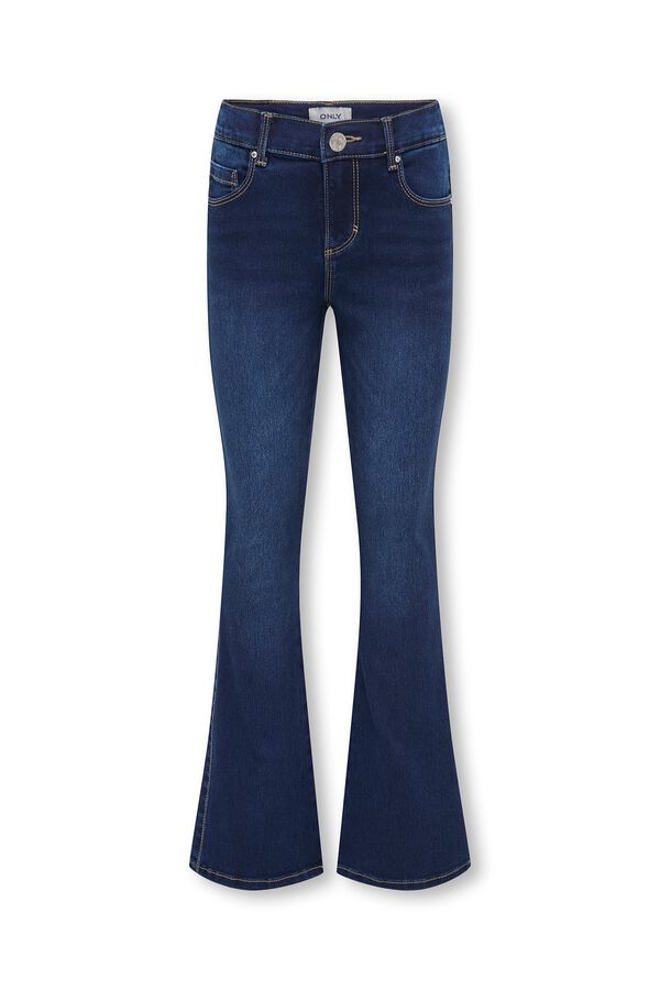 Only Girls Flared fit jeans bleu