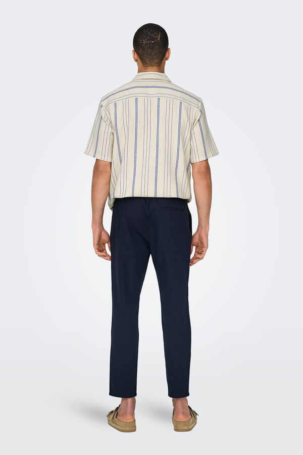 Only & Sons Linen trousers blue