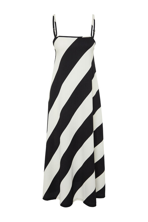 Trendyol Vestido maxi de tirantes negro