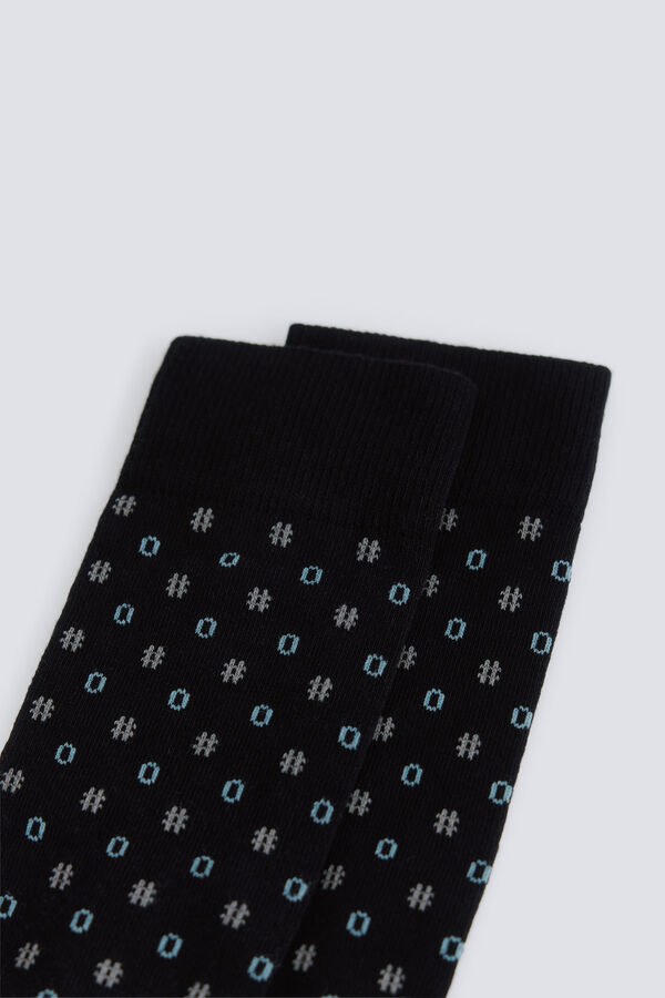 Springfield Long micro-embroidered sock black