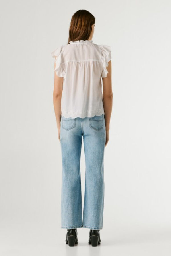 Pepe Jeans Butterfly sleeve shirt beige