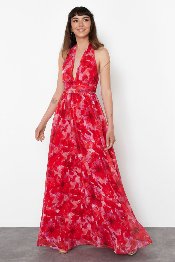 Trendyol Halterneck dress printed