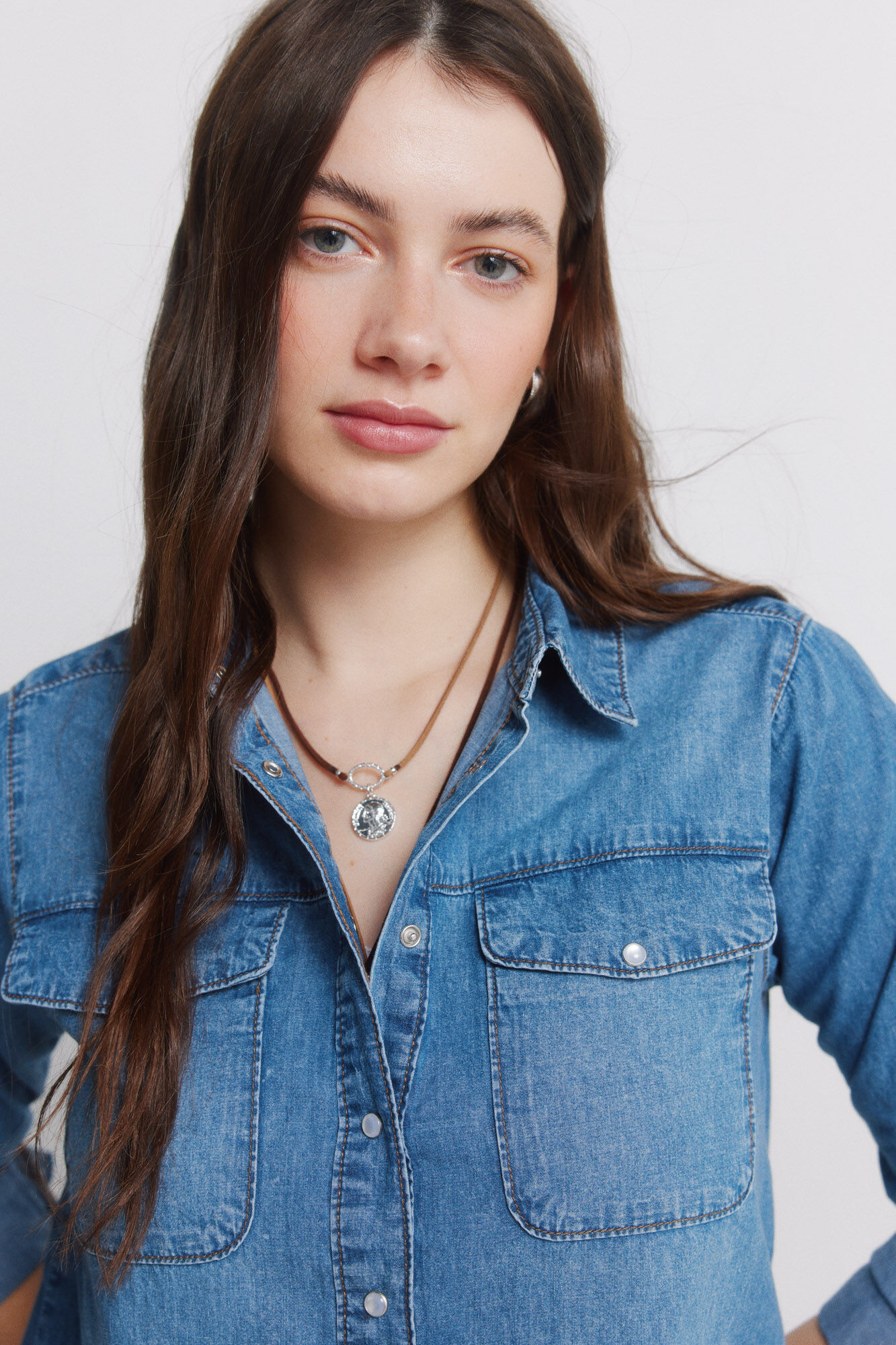 Springfield Denim shirt with cotton pockets