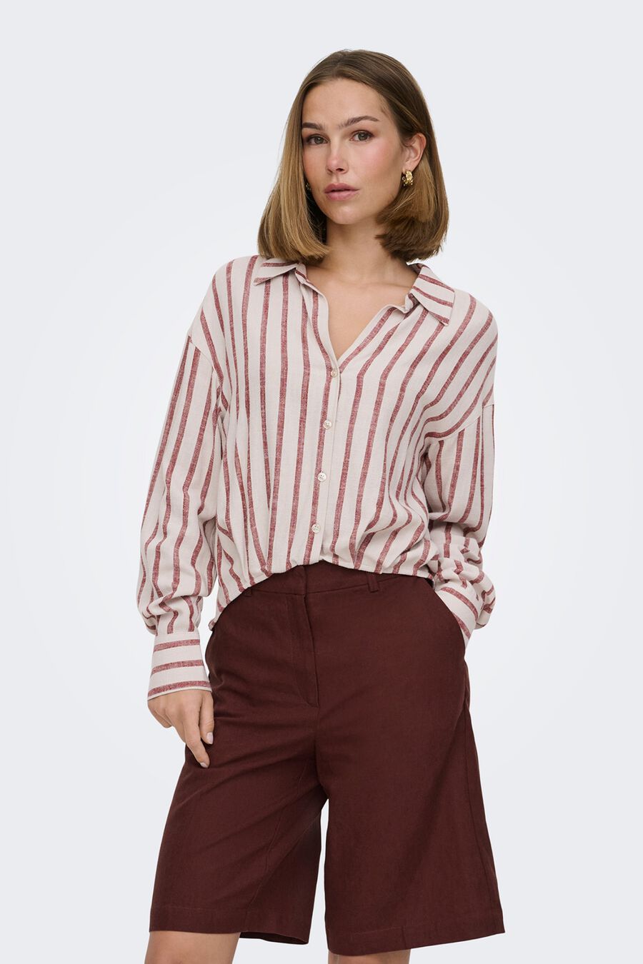 Camisa de rayas de lino