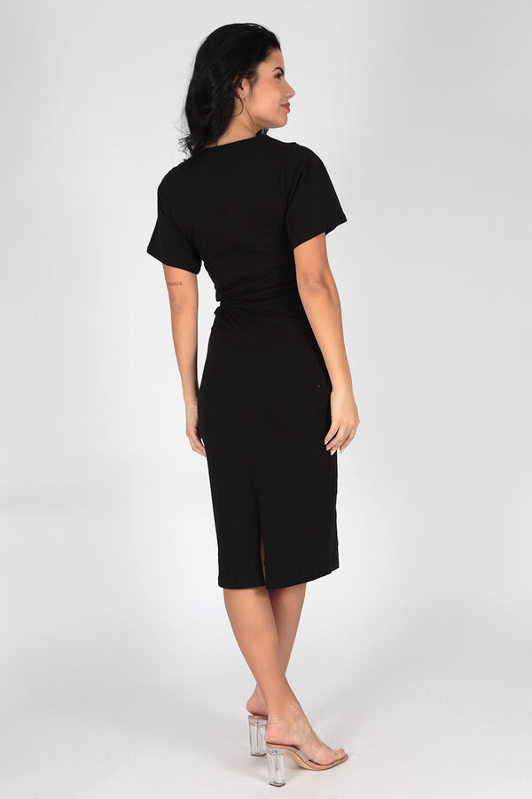 Springfield Dress with knot at the waist black