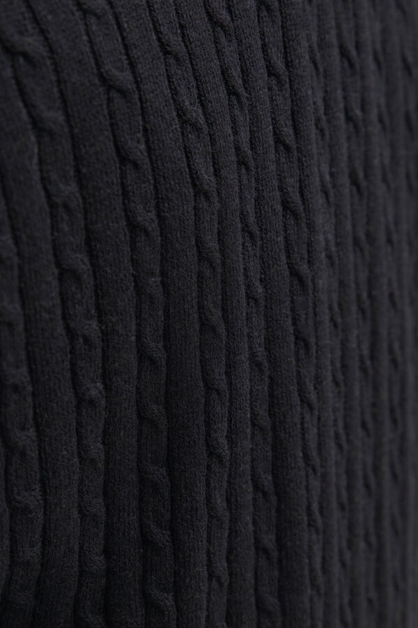 Jack & Jones Camisola de malha tran&ccedil;ado preto