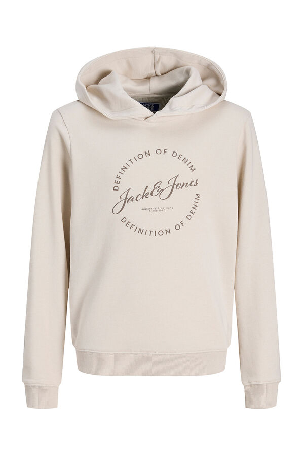 Jack & Jones Junior Sudadera con capucha felpa gris