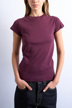 Topshop Top de manga corta b&aacute;sico